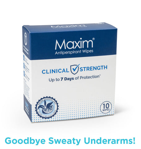 Maxim Antiperspirant 15% Wipes 10 per box - 7 Day Protection